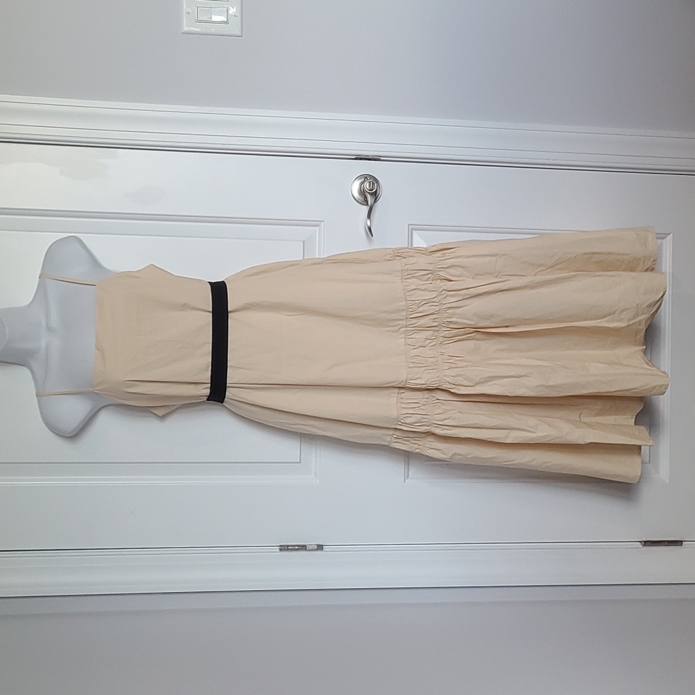 Banana Republic Cream Tiered Maxi